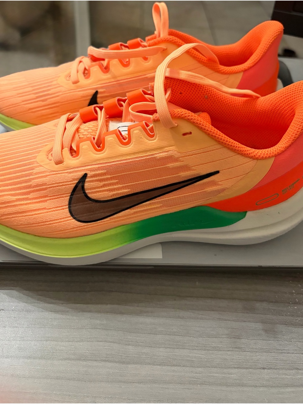 6.5 Nike winflo bright orange.